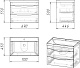 Grossman Мебель для ванной Талис 70 подвесная бетон пайн/белая – картинка-28